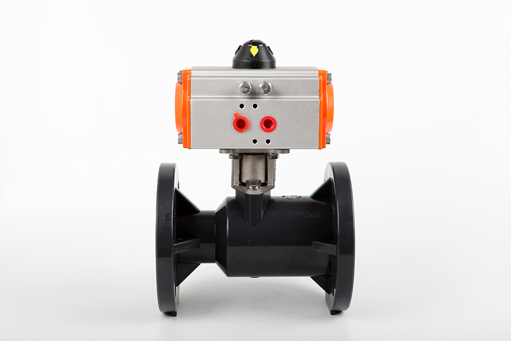 松北气动法兰一体球阀